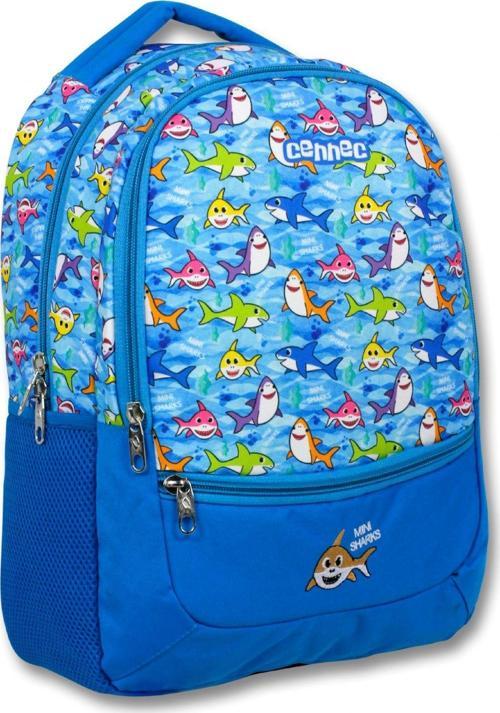 Mavi Balıklar Üç Gözlü Erkek Çocuk İlk Okul Sırt Çantası