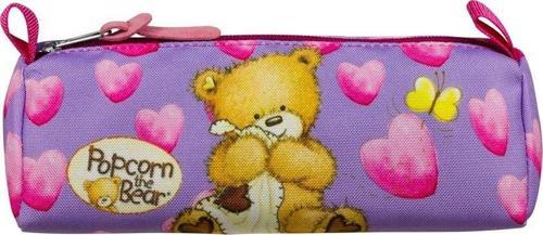 Popcorn The Bear Kalp Baskılı Kalem Çantası - 2093