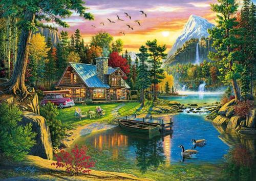 1000 Parça Mountain Paradise Puzzle - Kim Norlien