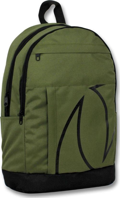 Üç Bölmeli Okul Günlük ve Seyahat Sırt Çantası - Yeşil