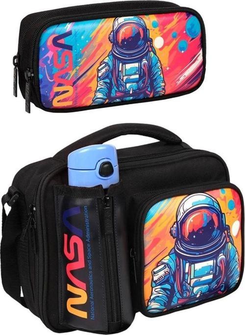 Nasa Astronot Beslenme Çantası ve Kalemlik Seti Erkek Çocuk