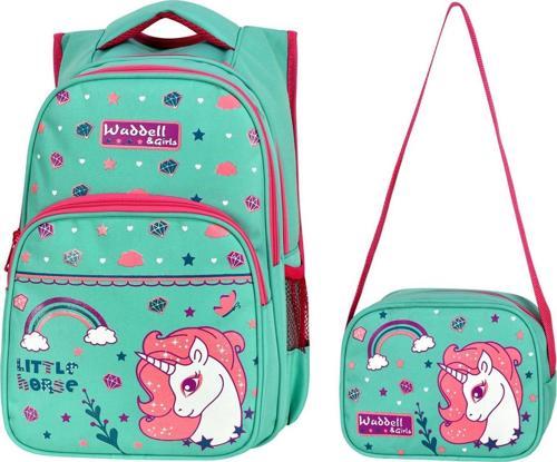 Waddell Çanta Yeşil Little Horse İlkokul Çanta Takımı - Waddell Bag Kız Okul Sırt Çantası