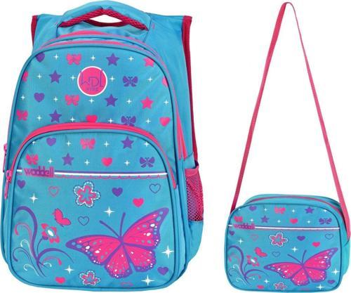 Waddell Çanta Mavi/Pembe Kelebek İlkokul Çantası - Waddell Bag Kız Okul Sırt Çantası