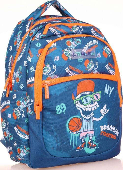 Kids Mavi Turuncu Basketbol Erkek Çocuk Okul Sırt Çantası