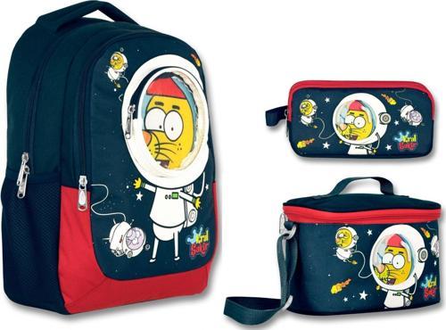 Kral Şakir 3 Boyulı Astranot 3'Lü İlkokul Çanta Seti - Erkek Çocuk