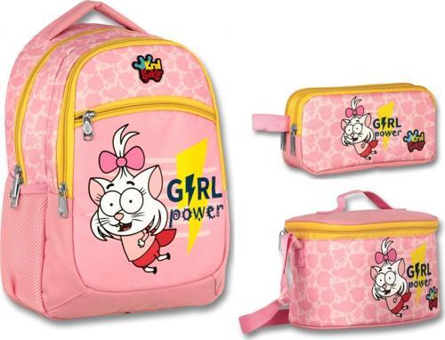 Ümit Çanta Kral Şakir Pembe Girl Power Kız Çocuk Üçlü İlkokul Çanta Seti
