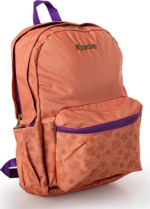 Kumsal Kız Çocuk Üç Gözlü Okul ve Günlük Turuncu Sırt Çantası