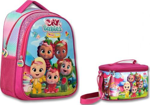 Cry Babies Kız Çocuk Pembe İlkokul Sırt Çantası ve Beslenme Çantası Seti