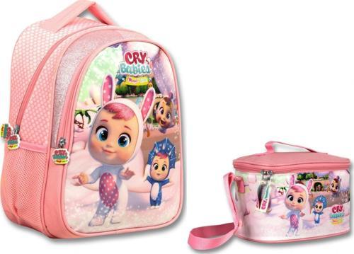 Cry Babies Tavşan Kulaklar İlkokul Sırt Çantası ve Beslenme Çantası Seti - Açık Pembe - Kız Çocuk