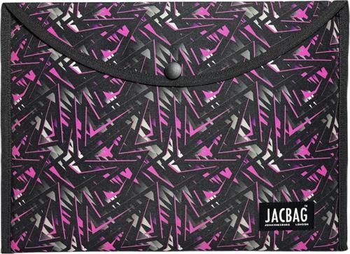 Pembe Geometrik Kadın A4 Çıtçıtlı Dosya Defter Tablet ve Evrak Çantası