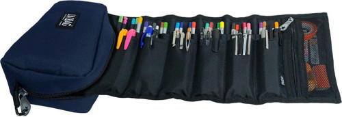 Lacivert Organizer Roll Up Düzenleyici Kalem Kutusu/Kalemlik