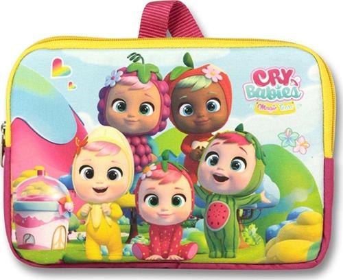 Yatay CRY Babies Sarı Yeşil Tablet Çantası - Kız Çocuk - 10,9 inç ve Altındaki Tabletler İçin Uyumlu