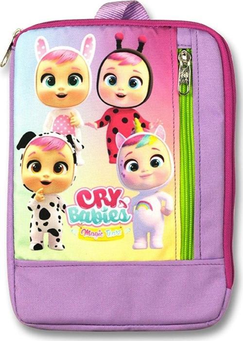 Dikey Lila CRY Babies Kız Çocuk Tablet Çantası - (10,9 İnç ve Altı Tabletler İçin Uyumlu)