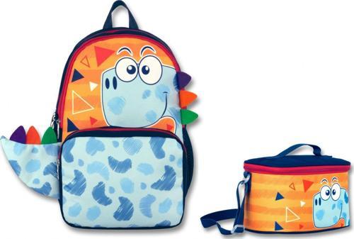 Ümit Çanta Cennec Erkek Çocuk 3D Sevimli Dino İlkokul Sırt Çantası ve Beslenme Çantası Seti