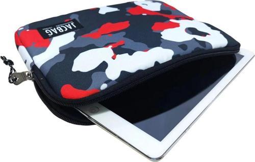 Kırmızı Kamuflaj Kız ve Erkek Çocuk Tablet Çantası/Kılıfı (Suya Dayanıklı Malzeme)