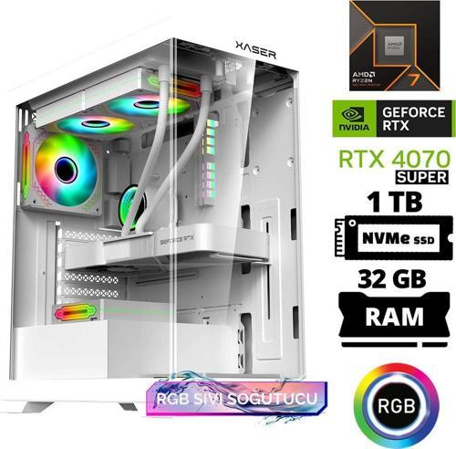 Delux X124 Ryzen 7 9800X3D 32GB DDR5 Ram 1TB M.2 NVMe SSD 12GB RTX4070 SUPER Masaüstü Oyuncu Bilgisayarı