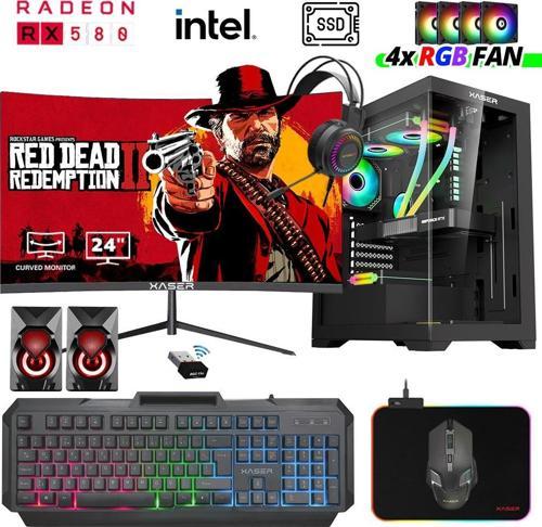 Xsr1012 i5 7400 32GB Ram 512GB SSD 8GB RX580 Ekran Kartı 24" Curved Oyun Bilgisayarı