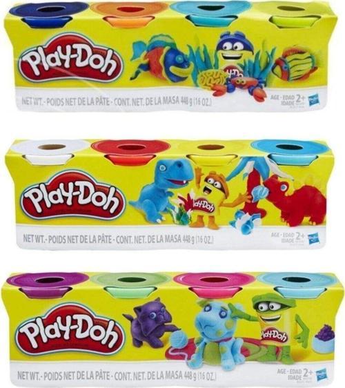 4 Renk Oyun Hamuru 448gr X 3 Paket