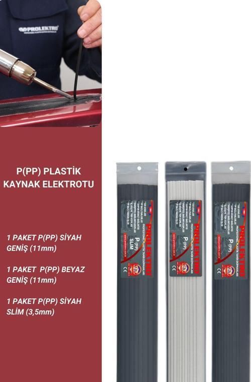 Avantajlı (Pp) Polipropilen Plastik Kaynak Elektrotu -3 Paket Pp Elektrot