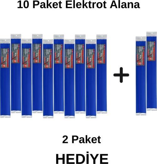 E (Pe) Mavi Geniş Plastik Kaynak Elektrodu - 10 Paket Alana 2 Paket Elektrot Hediye