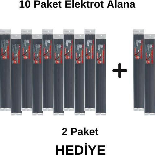 Pa Siyah Geniş Plastik Kaynak Elektrodu-10 Paket Alana 2 Paket Elektrot Hediye