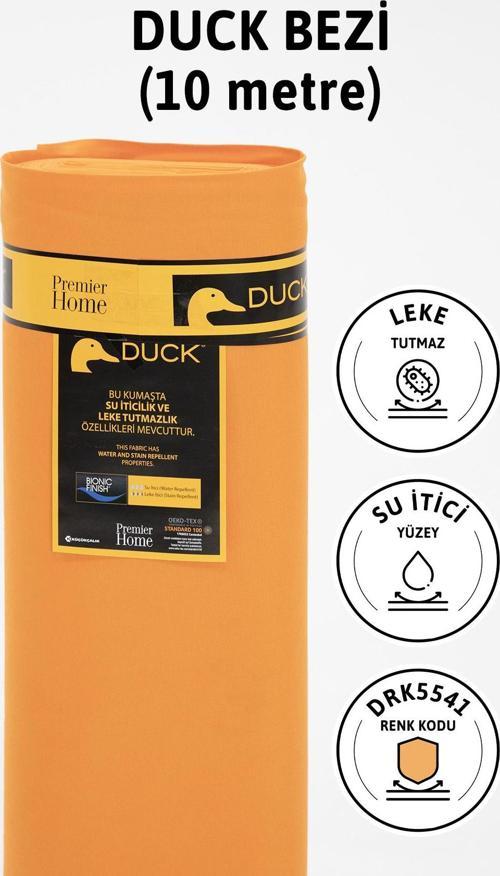 Premier Metrelik Duck Keten Kumaş Su İtici Bez 10 Metre DRK5541 - Turuncu