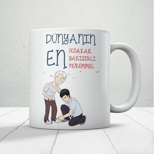 Babalar Günü Kupa Bardak Baskılı Kahve Kupa Bardak-14