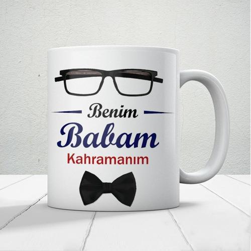 Benim Babam Kahramanım Babalar Günü Baskılı Kupa Bardak Kahve Kupa Bardak