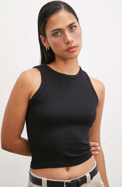 Bisiklet Yaka Top Siyah