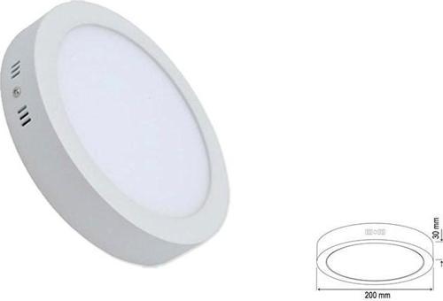 18W Sıva Üstü Yuvarlak Led Plastik Beyaz Panel Beyaz Işık