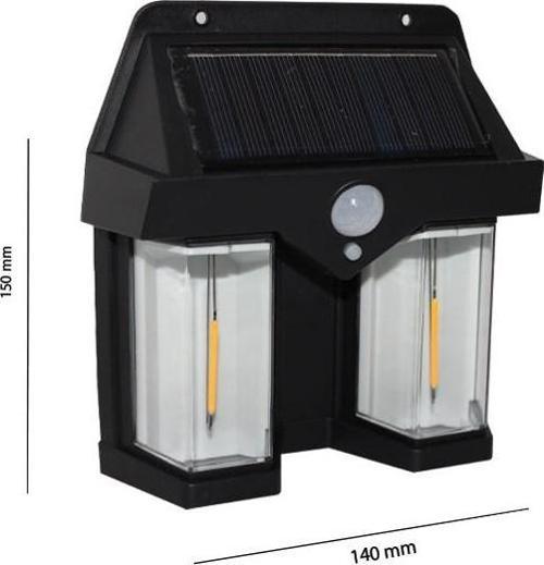 20W Sensörlü Solar Aplik 3200K (Sarı Işık)