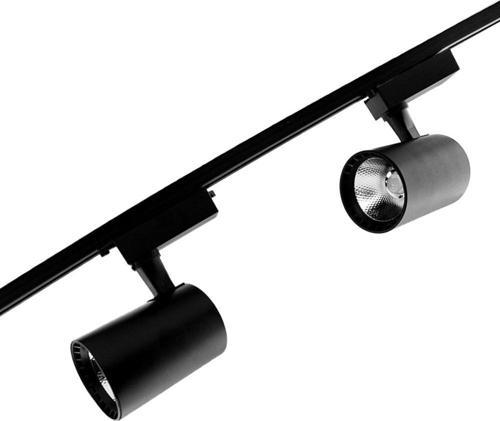 Armen 2 Adet Siyah Kasa Sarı Işık Ray Spot Set  ve 1 Metre Ray Set