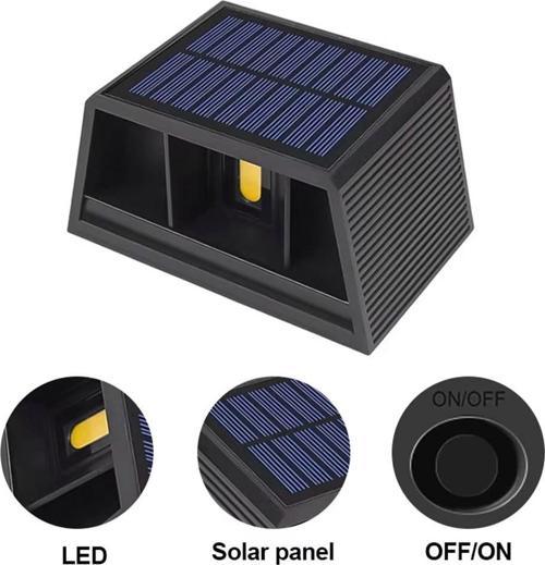 Çift Yönlü Ayarlanabilir Solar Aplik 3200K Sarı Işık