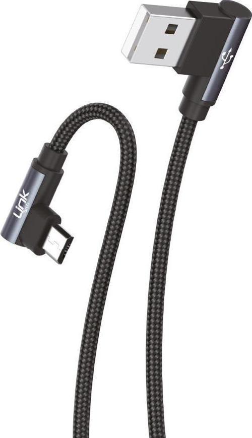 K592 Safe Micro USB 90 Derece Data/Şarj Kablosu 3A 1.5mt