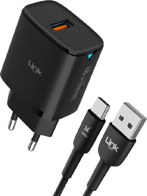 C303 18W Auto ID Type-C Kablolu Şarj Aleti Set
