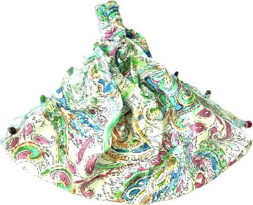 Boncuklu Paraşüt Bandana Kumaş Saç Bandı