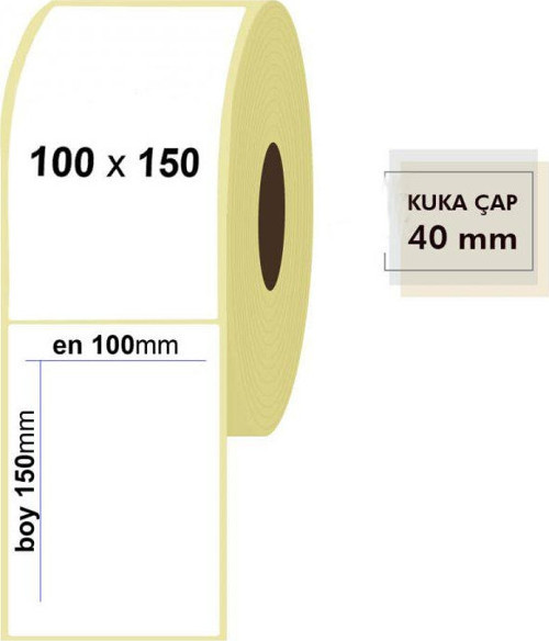 100x150mm TERMAL ETİKET (5 RULO) 500 Sarım