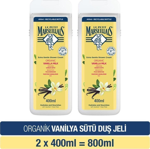 Vanilya Sütü Duş Jeli 400 Ml X 2 Adet