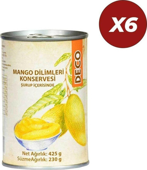 Mango Dilimleri Konservesi 425 Gr 6 Adet