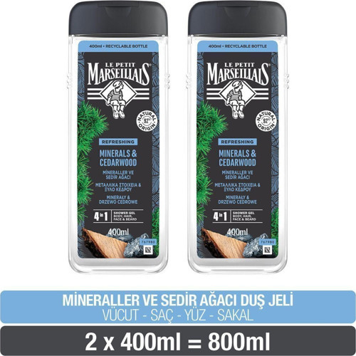 Mineraller Ve Sedir Ağaci Duş Jeli 400 Ml X2