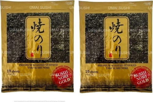 Seafood Sushi Yosunu Yaki Sushi Nori Gold Premium 10 Yaprak X 2 Paket