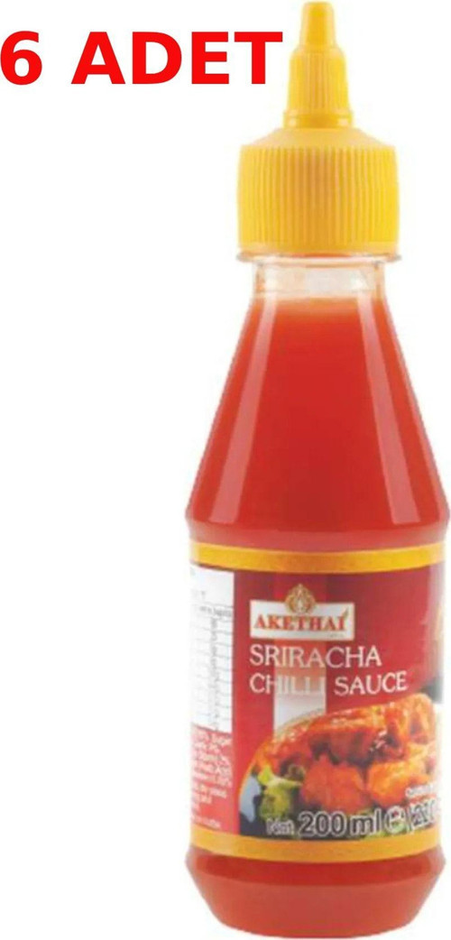 6'Lı Akathai Sriracha Acı Biber Sosu 200 Ml