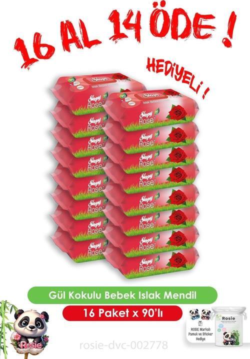 16 Al 14 Öde Gül Kokulu Bebek Islak Havlusu 90'lı ve Rosie