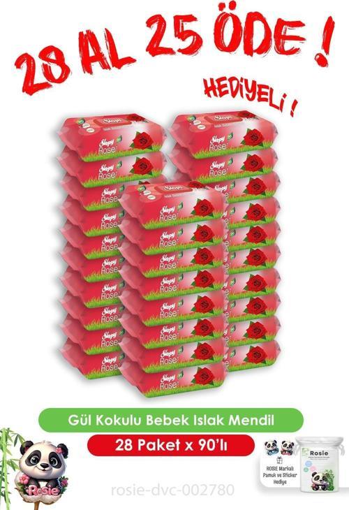 Gül Kokulu Sleepy Bebek Islak Havlu 90'lı 28 Al 25 Öde 
