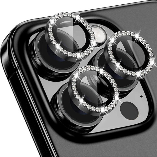 İphone 16 Pro Max & 16 Pro Uyumlu Taşlı Kamera Koruyucu Premium Görünüm ve Kalite Netliği Ko