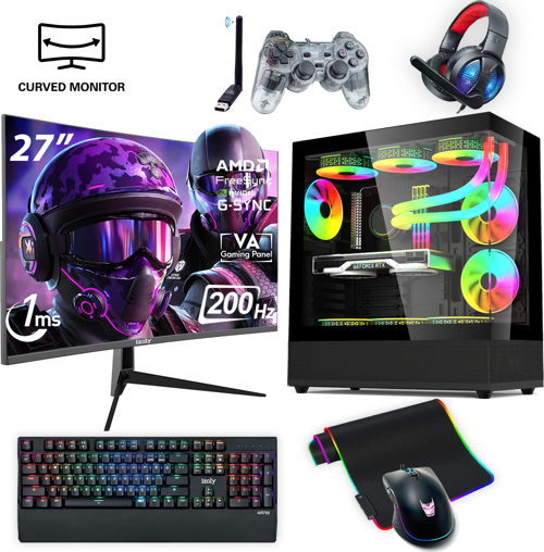NextGen B-X i5-13400F 32GB 1TB M.2 NVMe RTX 4060 8GB 27" 200HZ 240mm Sıvı Soğutma Oyuncu Masaüstü Bilgisayarı 