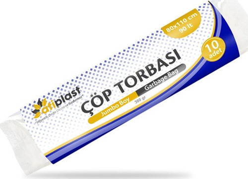 Çöp Torbası Endüstriyel Jumbo Boy 400 gr 80 x 110 cm Gri
