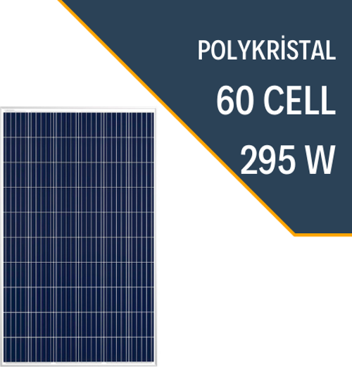 295W POLYKRİSTAL GÜNEŞ PANELİ