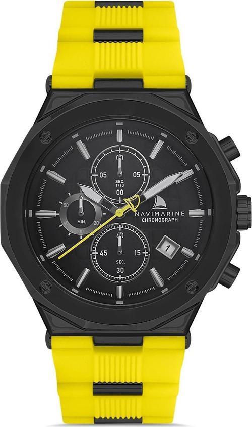HH03 Chronograph Silikon Sarı Erkek Kol Saati