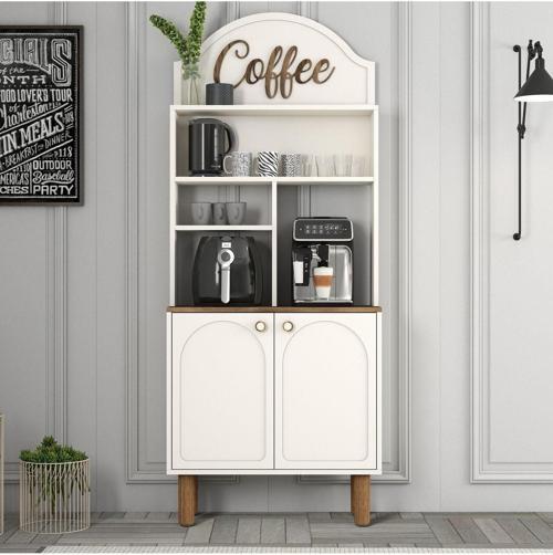 Bohem Kahve Köşesi Çok Amaçlı Dolap 80cm - Krem